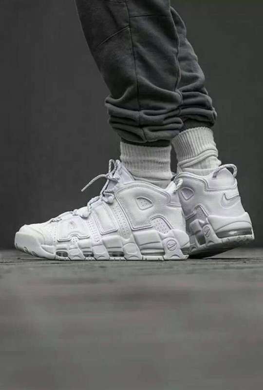 Nike Air More Uptempo All White Shoes
